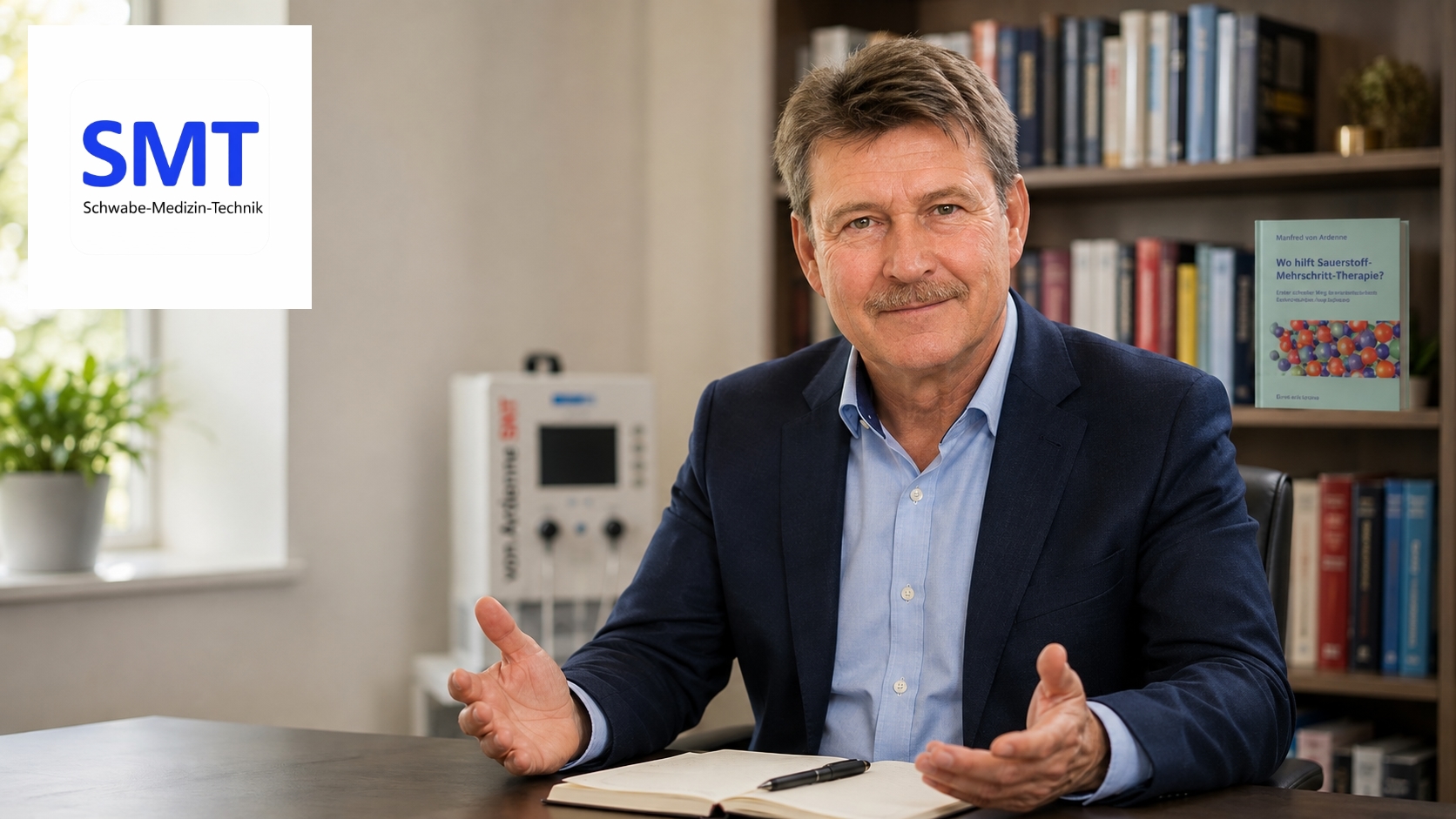 Dipl.-Ing. Florian Schwabe bei der Beratung zur Sauerstoff-Mehrschritt-Anwendung (SMT) nach Prof. Manfred von Ardenne