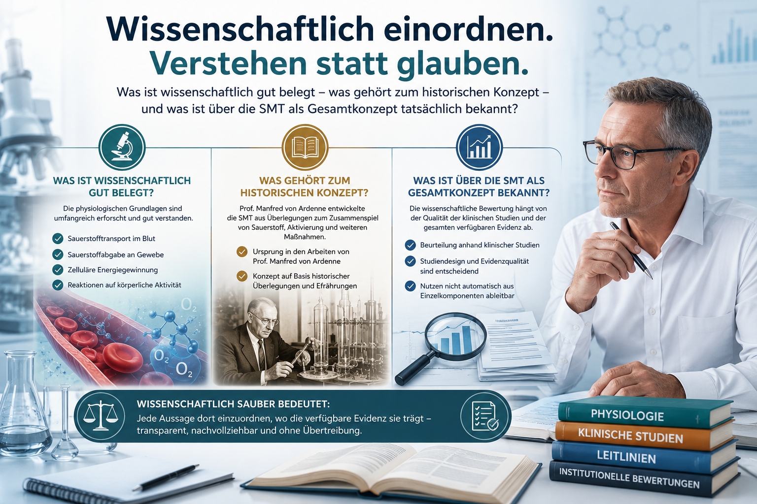 Wissenschaftlich einordnen Sauerstoff-Mehrschritt-Anwendung nach Prof. Manfred von Ardenne  