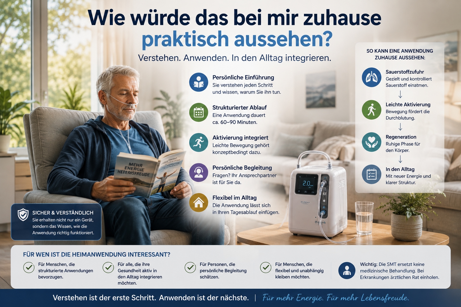 Heimanwendung Sauerstoff-Mehrschritt-Anwendung nach Prof. Manfred von Ardenne  