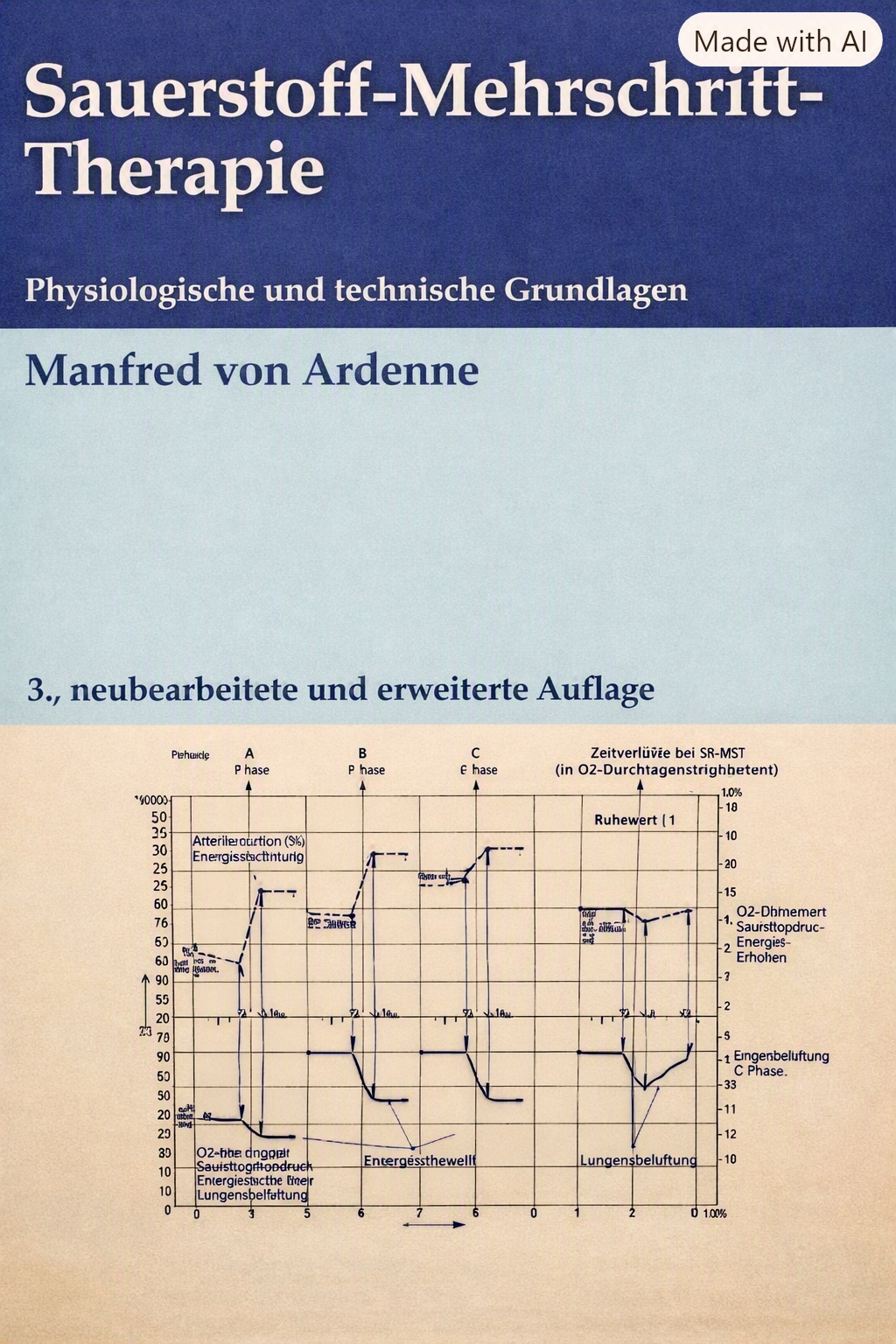 Sauerstoff‑Mehrschritt‑Therapie Ein Werk von Prof. Manfred von Ardenne, das die physiologischen und technischen Grundlagen der Sauerstoff‑Mehrschritt‑Therapie beschreibt. Es steht für wissenschaftliche Präzision und zeigt die Bedeutung des Sauerstoffs in Forschung und medizinischer Anwendung.